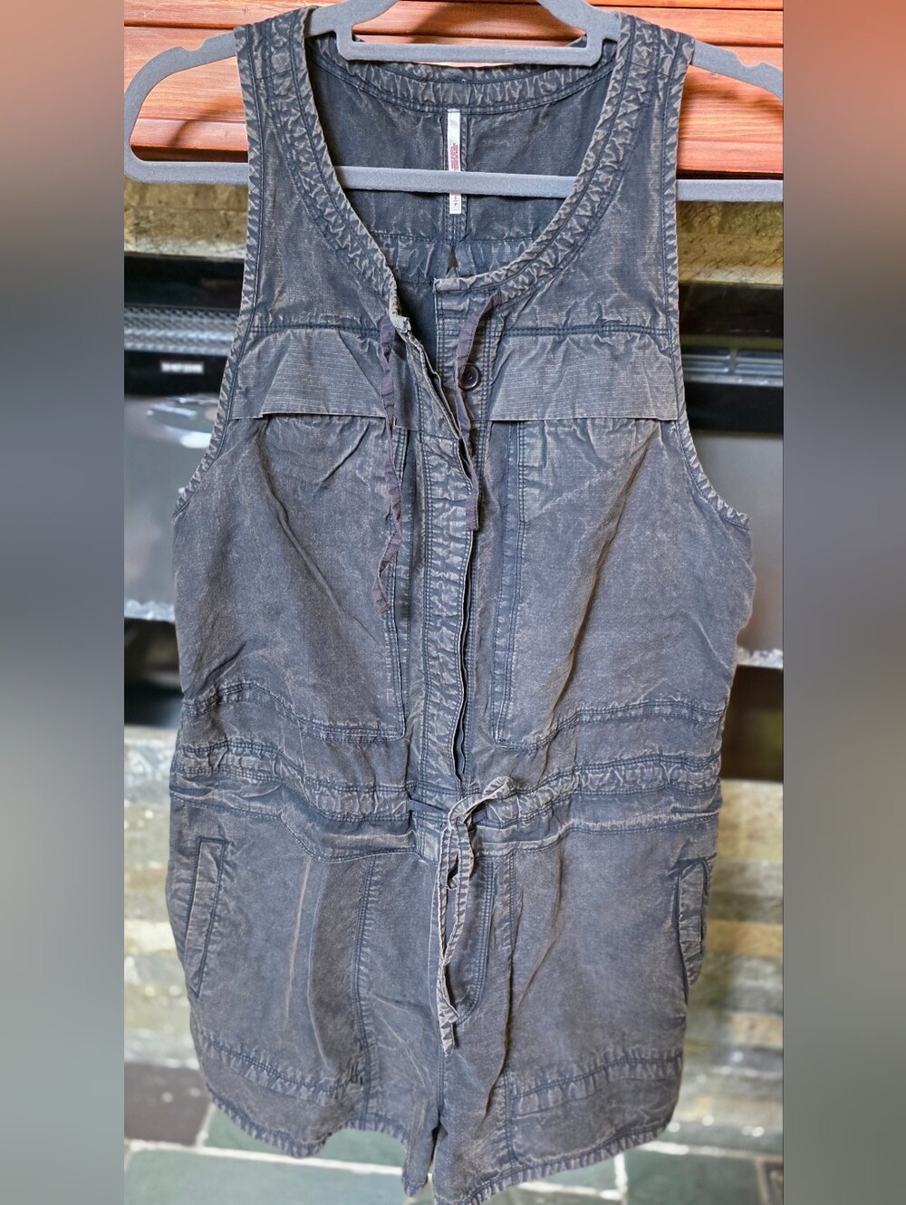 Mineral Wash Black One-Piece Short Romper | Size Small (-Med) | EUC - Picture 2 of 16